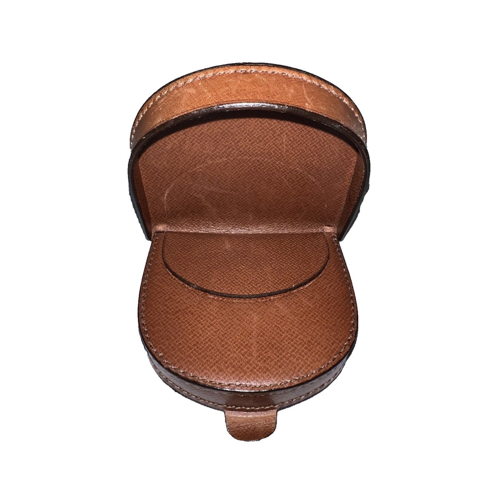 Louis Vuitton Mono Porte Monnaie Cuvette Horseshoe Coin Wallet Purse Case Brown - Picture 4 of 12